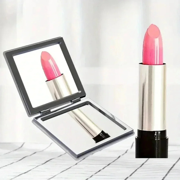 Gothic Skull & Rose Pattern Compact Mirror - Picture 2 of 4